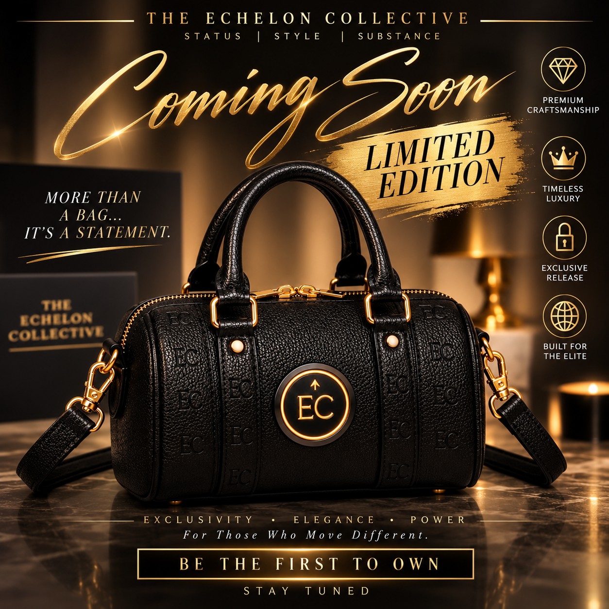 The Echelon Collective limited edition handbag, coming soon